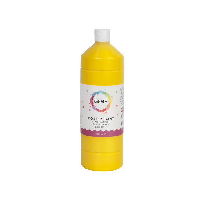 Plakkaatverf qrea geel 1000ml(47502) - 0