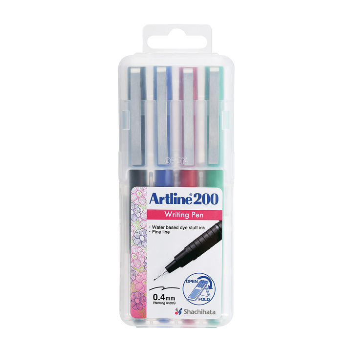 Fineliner artline 200 rond fijn asssorti(ek 200n/4psv1) - 0