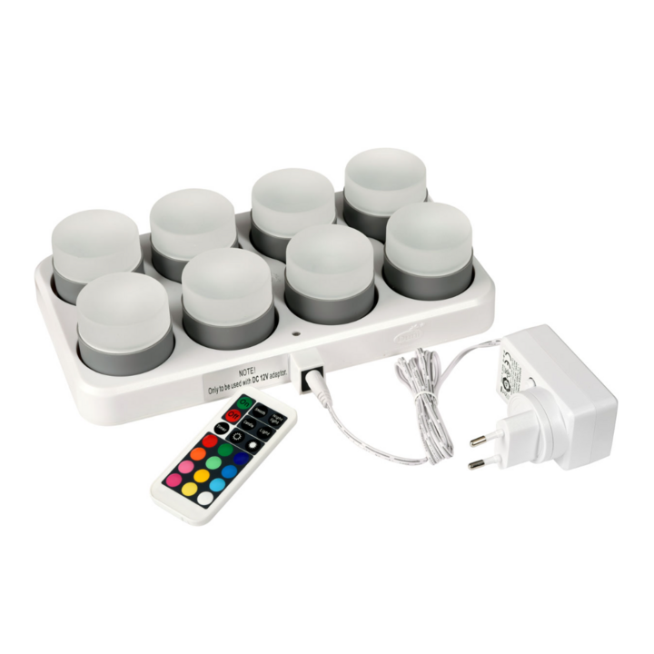Duni Mini LED | Oplaadbare Lampjes | Set | Multicolor | 186495 (8 stuks) - 0