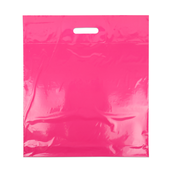 Draagtas, 45x50+2x4cm, ldpe, dkt, roze (400 stuks) - 0