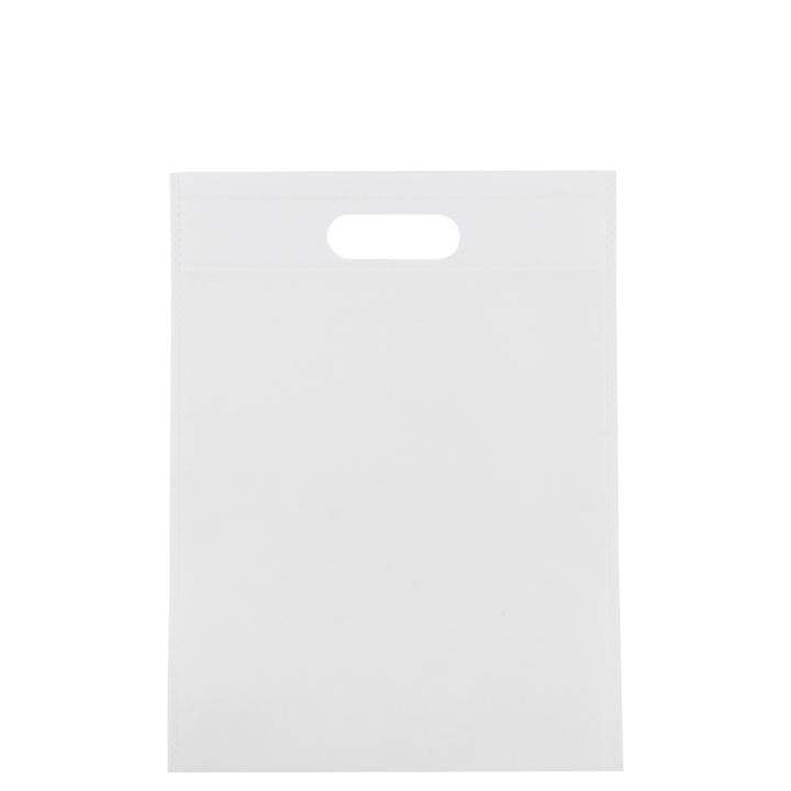 Draagtas, non-woven, 30x40cm, greep gestanst, wit (400 stuk) - 0