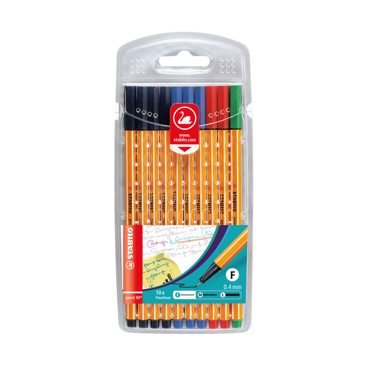 Fineliner stabilo point 88/10 office f ass 10st(87-1468) - 0