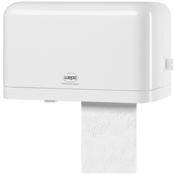 WEPA | Traditioneel Toiletpapier Dispenser | Horizontaal | MT1 | Wit | 331084 - OP=OP AANBIEDING - 0