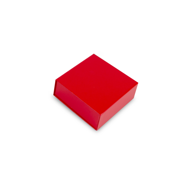 Magneetdoos, 14x14,5x5,7cm, glans laminaat, rood (25 stuks) - 0