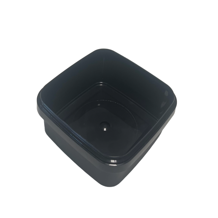 Bak vierkant, PP, 129x129x60mm, 600ml, zwart (432 stuks) - 1