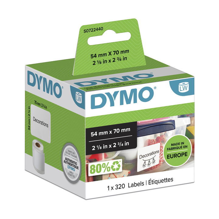 Etiket dymo 99015 labelprint disklabel 54x70mm - 0