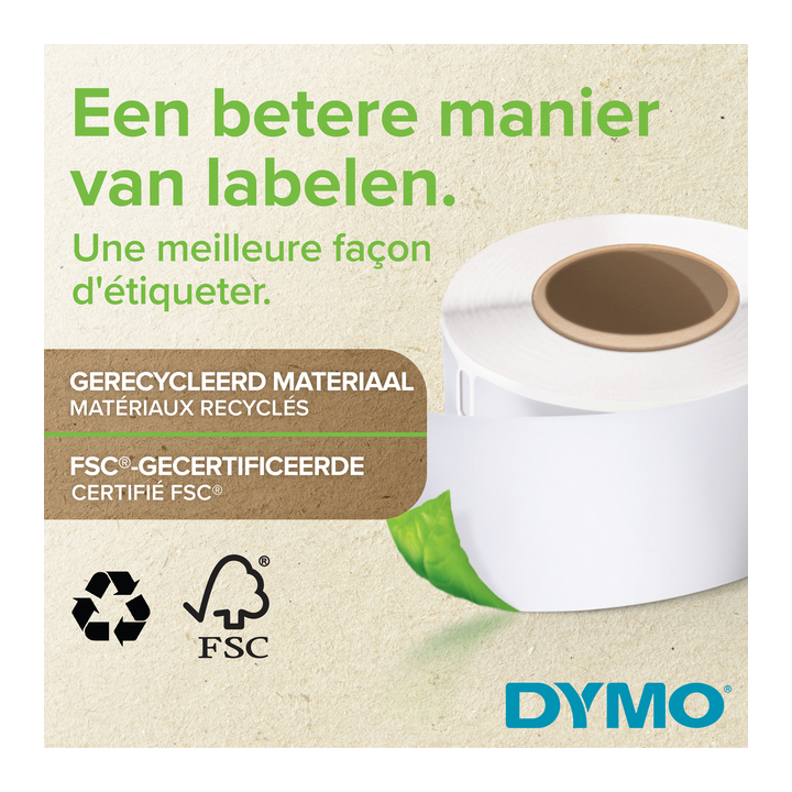 Label etiket dymo durable 19764 54mmx25mm wit(1976411) - 2