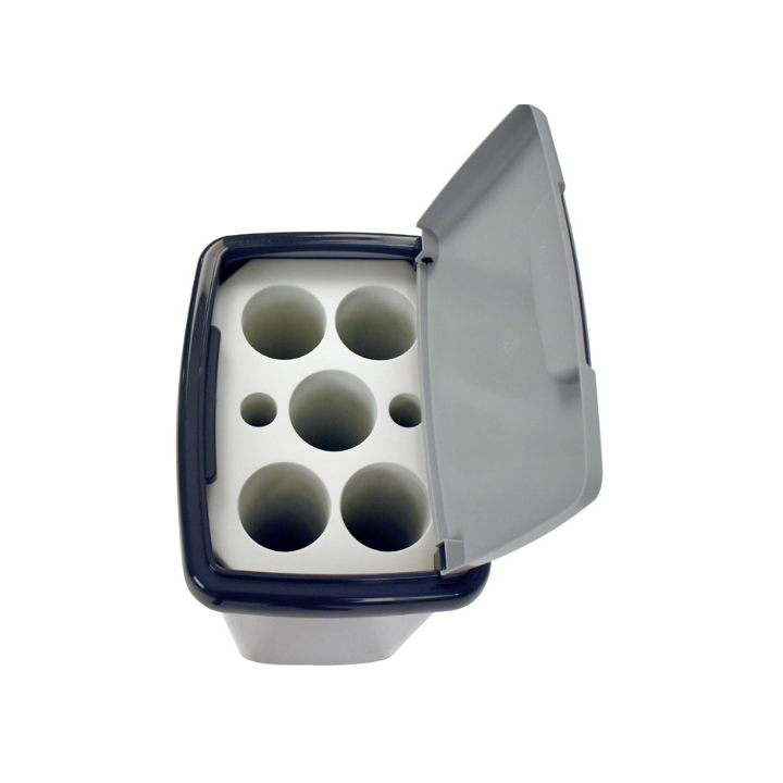 Kunststof Bekerbak | 50 Liter | 5-Gaats | Grijs/Zwart | VB 192755 - 2