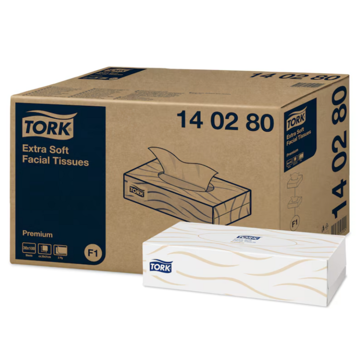 Tork Premium | Facial Tissue | 2-Laags | F1 | Wit | 140280 (100 stuks) - 1