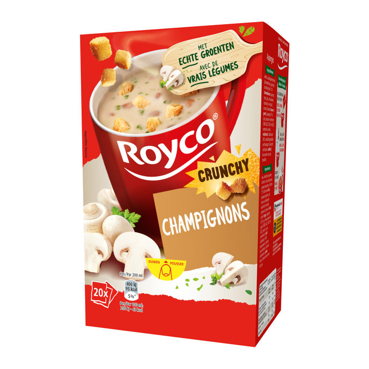 Soep royco crunchy champignons 20 zakjes(534065) - 0