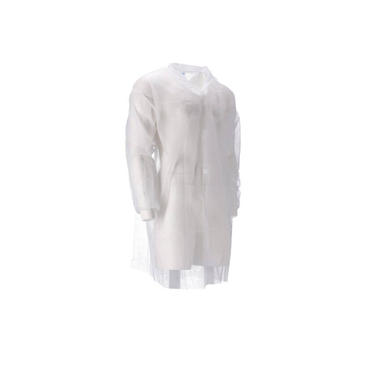 Bezoekersjas | Non Woven PP | Klittenband | Maat XXXL | Wit | (100 stuks) - 1