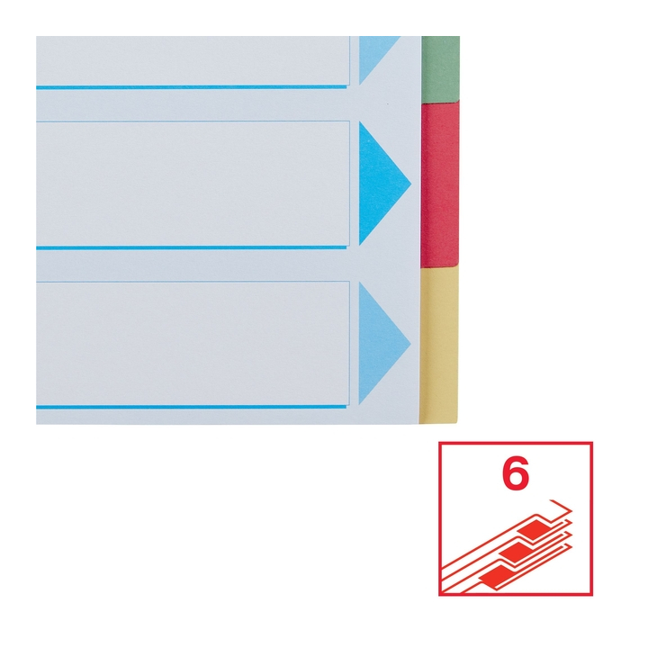 Tabbladen ess a4 23r karton 6dlg gekl tabs ch - 3