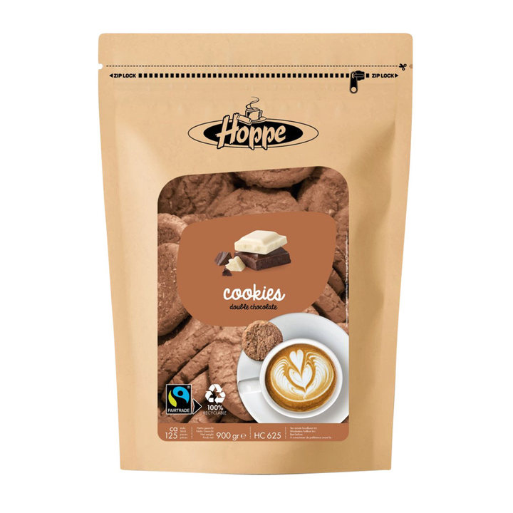 Koekjes hoppe cookies fairtrade double chocolate(hc625) - 0