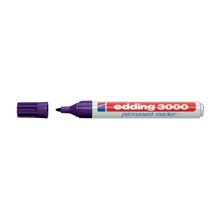 Viltstift edding 3000 perm rond 1.5-3mm violet - 0