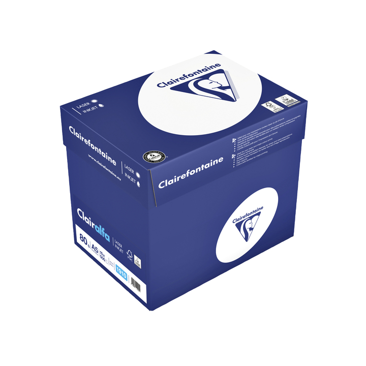 Kopieerpapier clairefontaine clairalfa a5 80gr wt(1910c) - 2