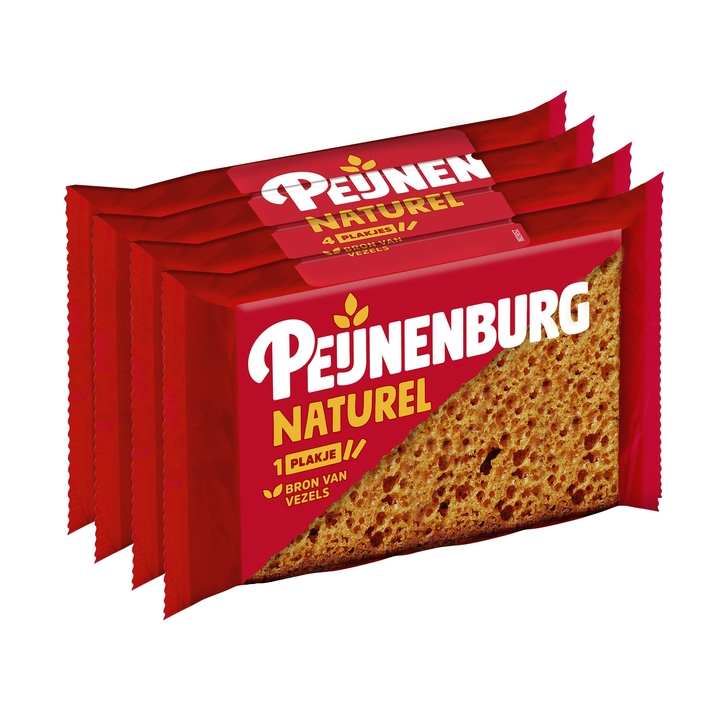 Koek peijnenburg naturel zon toegevoeg suik 4pack(23153) - 0