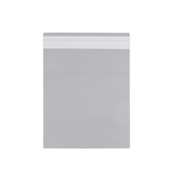 Verzendzak, papier, 30x36+2x4cm+klep, zilver (250 stuks) - 0