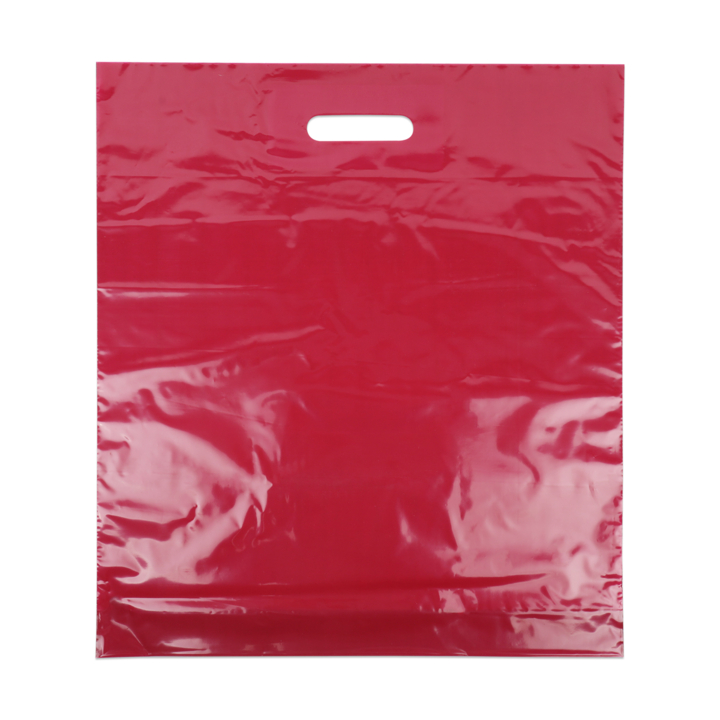 Draagtas, 45x50+2x4cm, ldpe, dkt, bordeaux (500 stuks) - 0