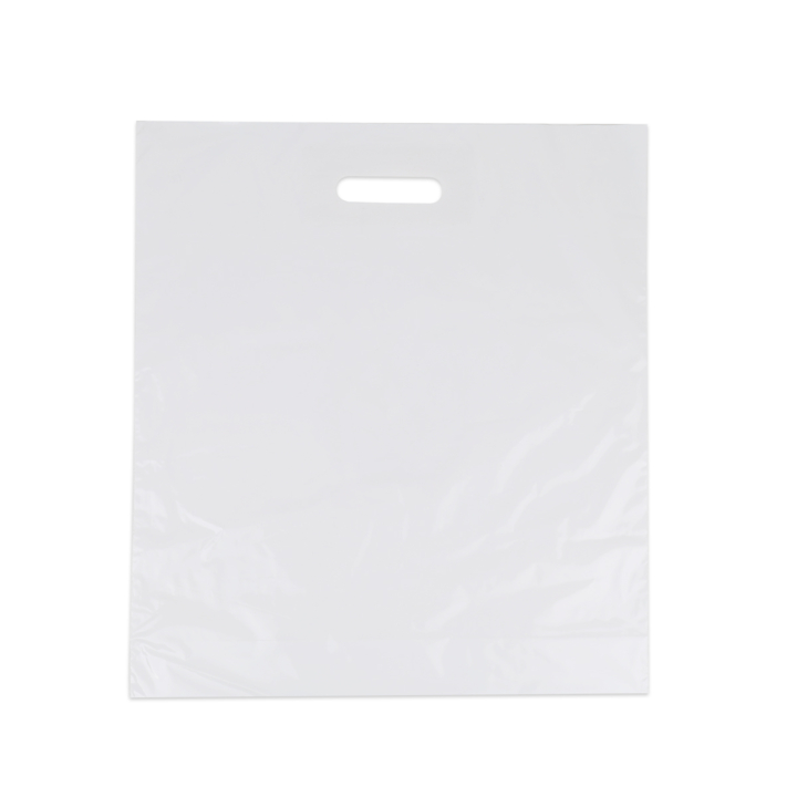 Draagtas, 45x50+2x5cm, ldpe, dkt, wit (500 stuks) - 0