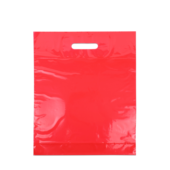 Draagtas, 35x44+2x4cm, ldpe, dkt, rood (400 stuks) - 0