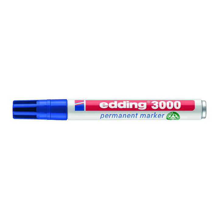 Viltstift edding 3000 perm rond 1.5-3mm blauw - 1