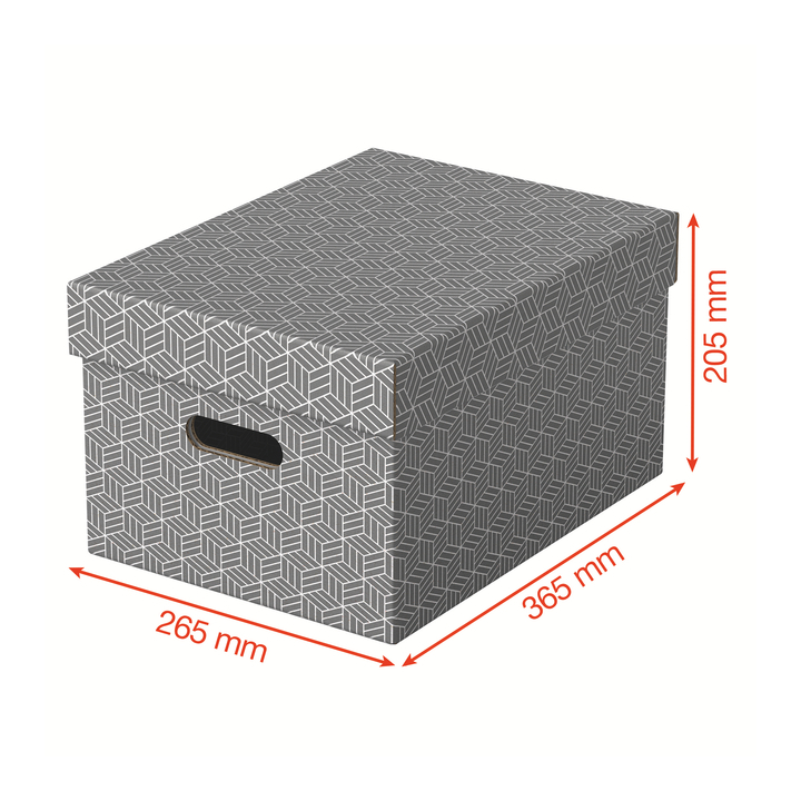 Opbergdoos esselte 265x205x365mm grijs 3 st(628283) - 2