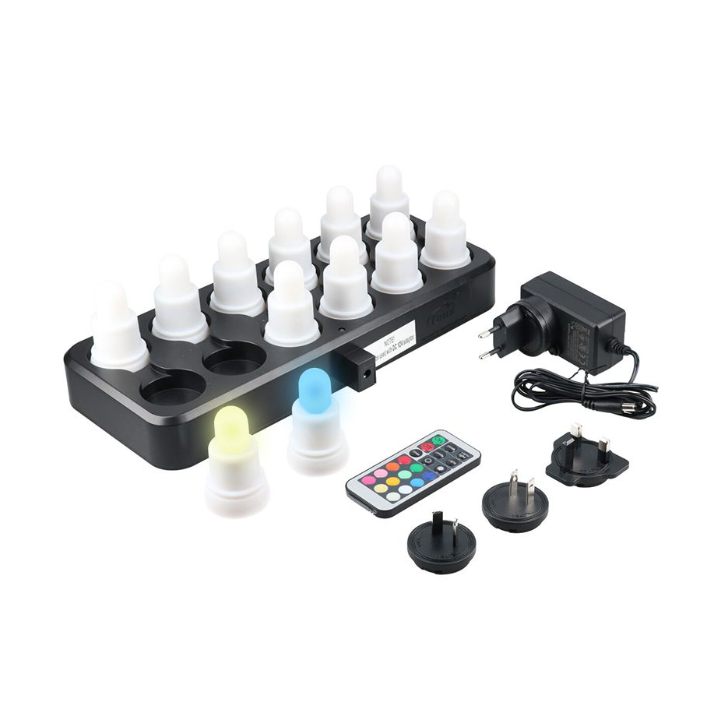 Duni LED | Oplaadbare Lampjes | Set | Multicolor | 206435 (12 stuks) - 0