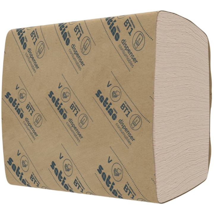 Satino PureSoft | Gevouwen Toiletpapier | 21x9,8cm | 2-Laags | BT1 | Soft Beige | 066560 (9.000 stuks) - 1