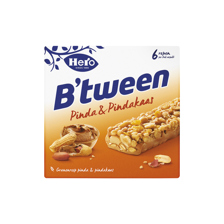 Tussendoortje hero b'tween pinda pindakaas 6pack(8he403) - 0