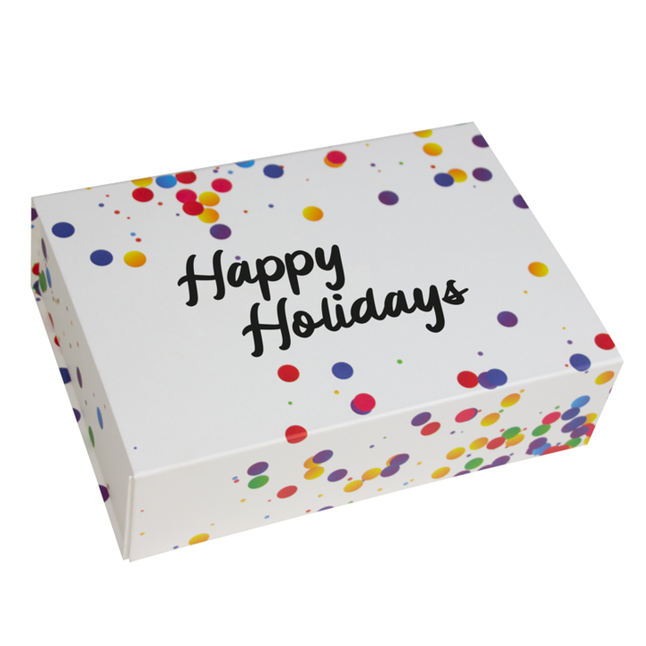 Magneetdoos, 35x25x10cm,  Happy Holidays, confetti (25 st) - 0