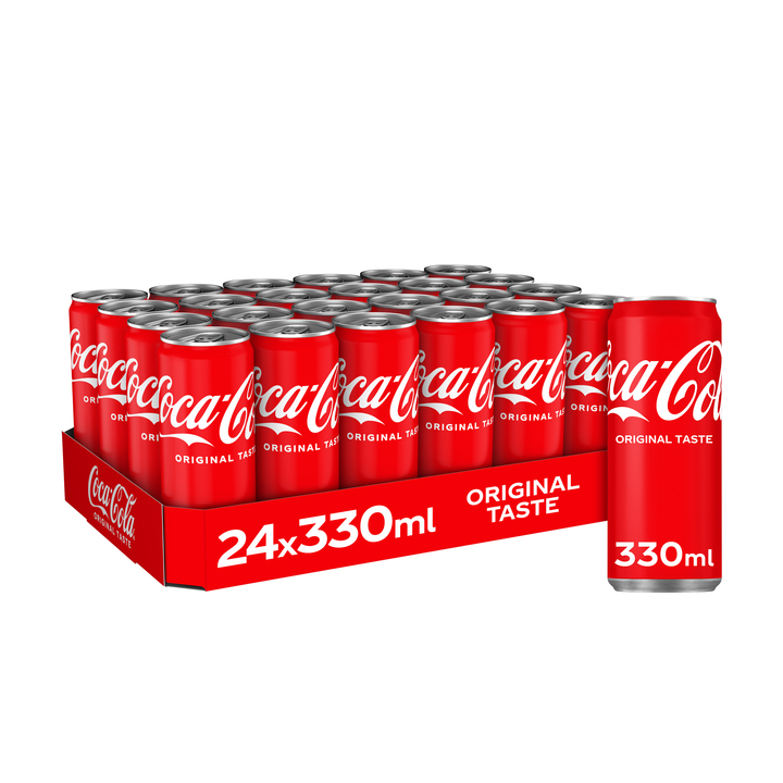 Frisdrank coca cola regular blik 330ml(640098) - 1