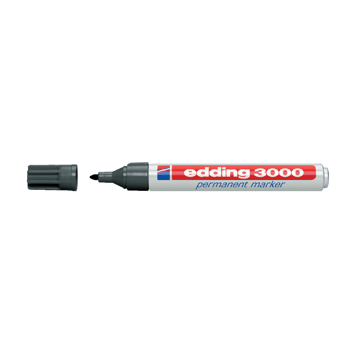 Viltstift edding 3000 perm rond 1.5-3mm grijs - 0