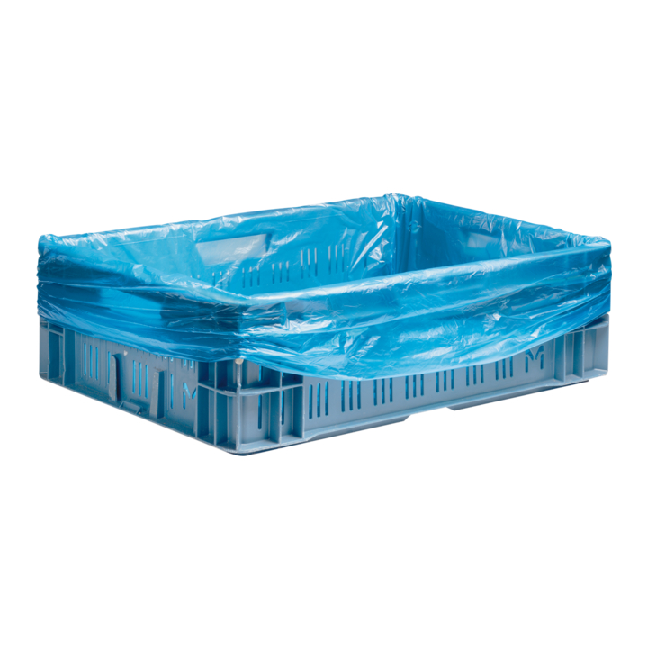 Liner, HDPE, 28/9x50cm, 30my, blauw (1000st) - 0