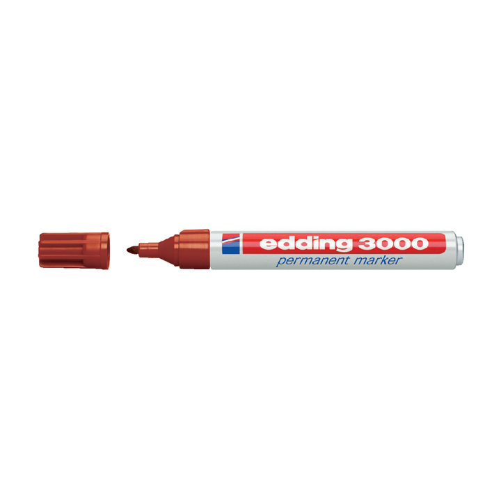 Viltstift edding 3000 perm rond 1.5-3mm bruin - 0