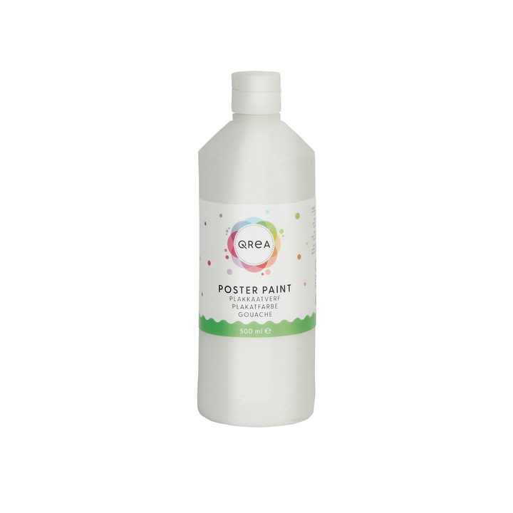 Plakkaatverf qrea wit 500ml(47551) - 0