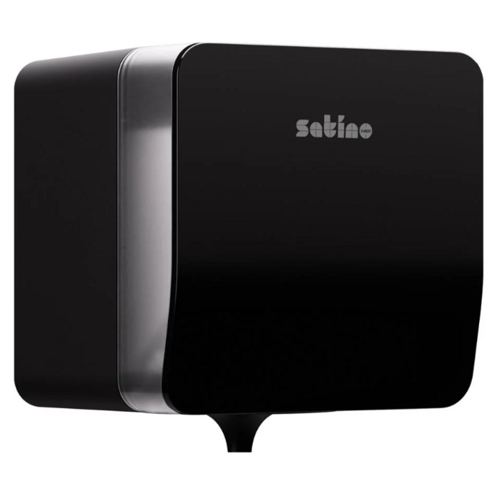 Satino Hyginity | Midi Poetsrol Dispenser | Centerfeed | CF1/CF40 | Zwart | 333417 - 0