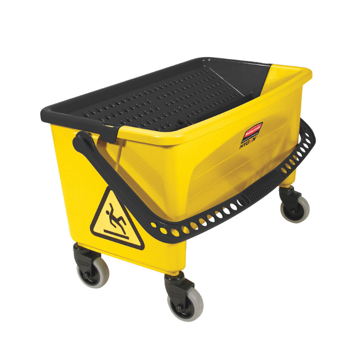 Rubbermaid Hygen, laademmer met perswringer, 40 liter, geel, VB 000900 - 0