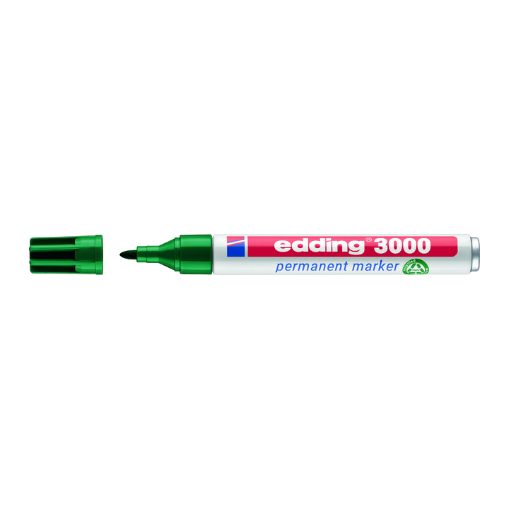 Viltstift edding 3000 perm rond 1.5-3mm groen - 0