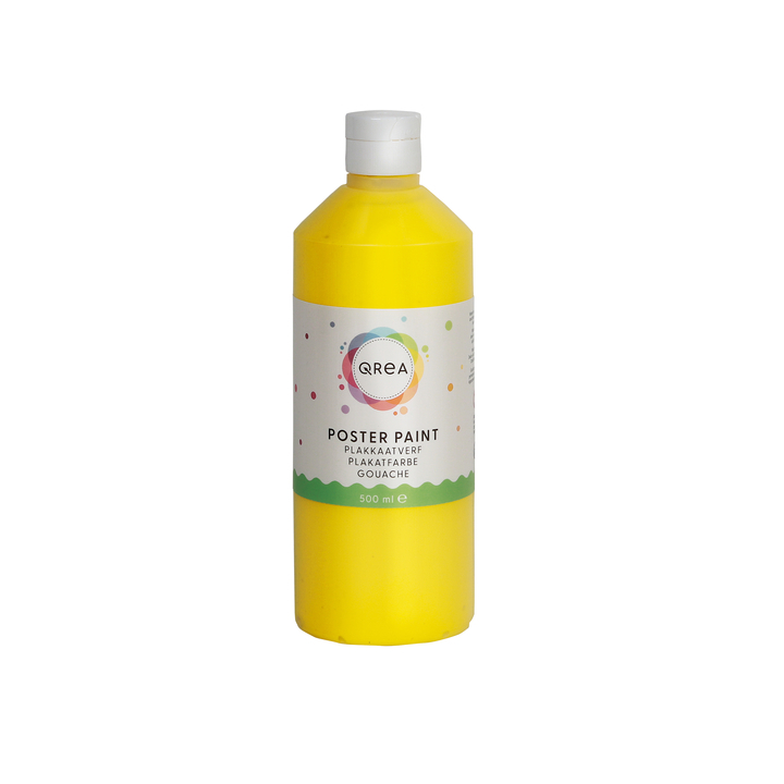 Plakkaatverf qrea geel 500ml(47532) - 0