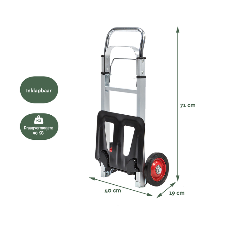 Steekwagen brasq inkapbaar stalen plateau 90 kg(8562602) - 3