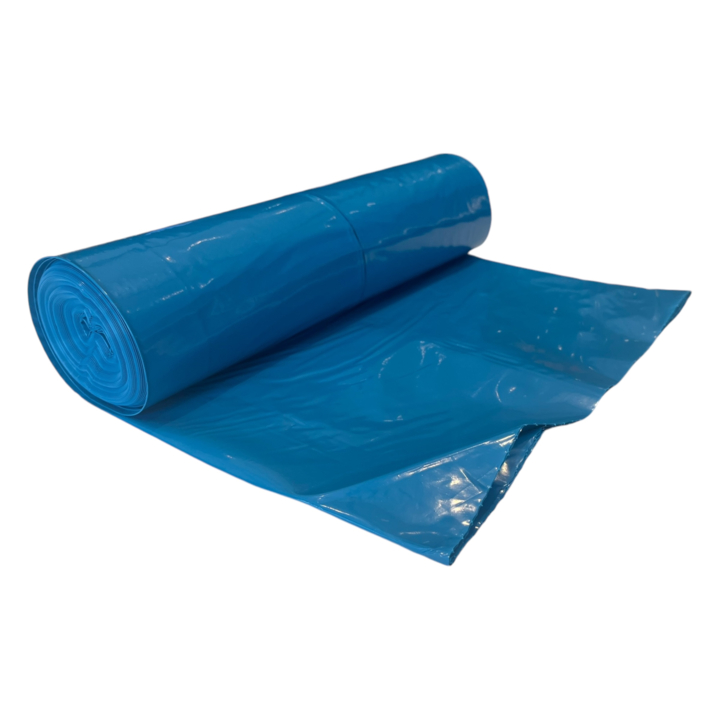 Vuilniszak | LDPE | 65/20x125cm | 240 Liter | T70 | Blauw (10 rollen x 10 zakken)  - 0