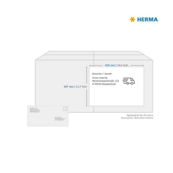 Etiket herma 8692 420x297mm 100st(8692) - 1