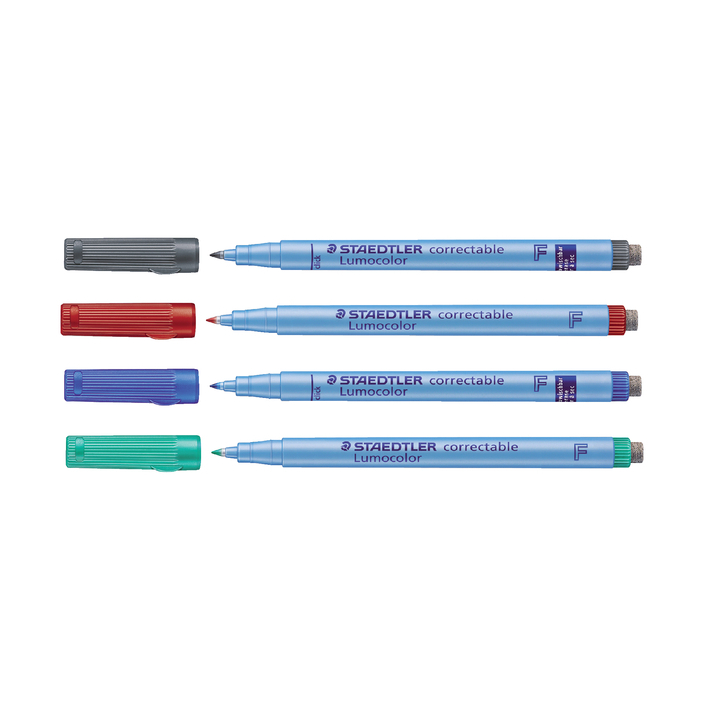 Viltstift staedtler ohp lumo f 305 correctable zw(305 f-9) - 1