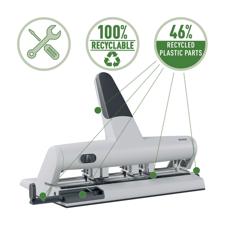 Perforator leitz 5114 4 gaats inleg 3.0mm - 3