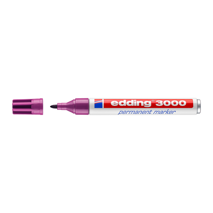 Viltstift edding 3000 rond 1.5-3mm rood violet(4-3000020) - 0