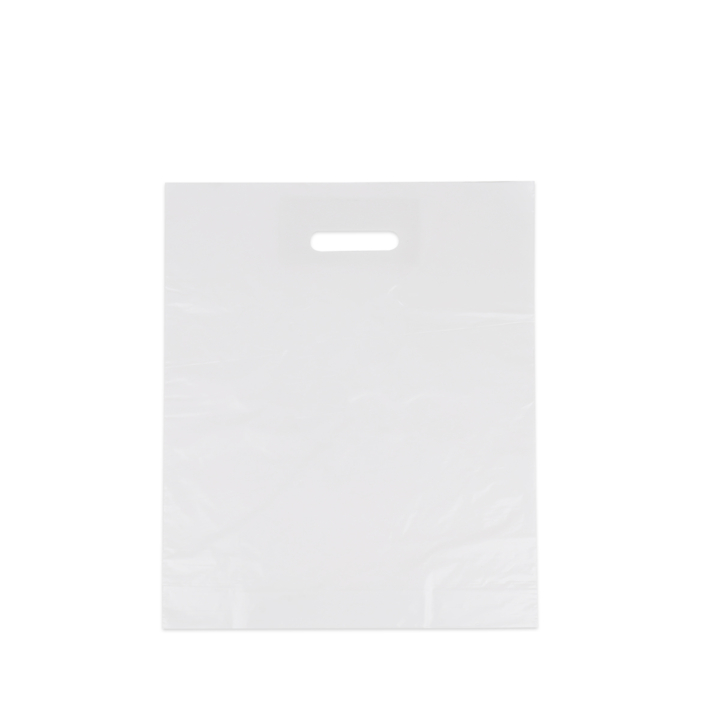 Draagtas, 37x44+2x4cm, ldpe, dkt, wit (500 stuks) - 0