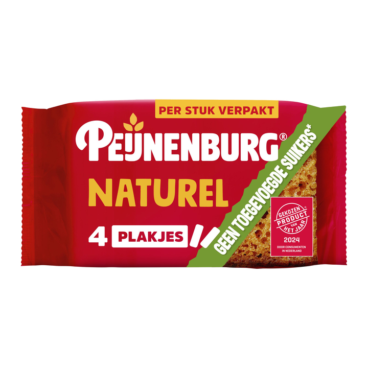 Koek peijnenburg naturel zon toegevoeg suik 4pack(23153) - 1