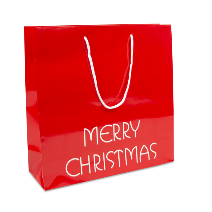 Luxe tas papier, Kerst, 35+12x35cm, Merry Christmas, (100st) - 0