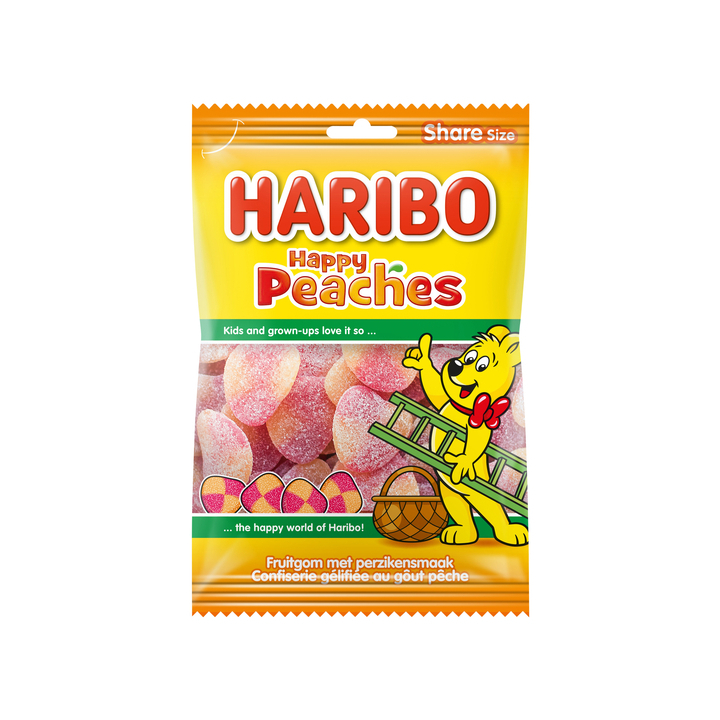 Snoep haribo perziken zak 250gr(8hb203) - 0