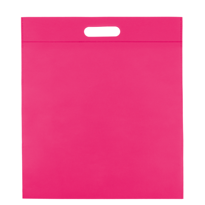 Draagtas, non-woven, 40x45cm, greep gestanst, roze (400 st) - 0